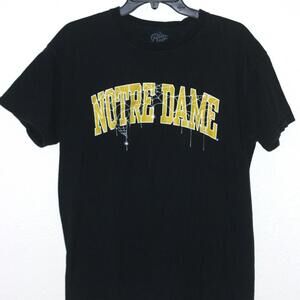 Notre Dame Spider Web Logo Black Tshirt Size Large. Good Conditon.